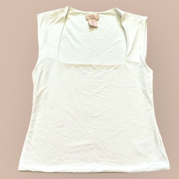 Camila Coelho Ivory double lined square neck top size small - Picture 1 of 7